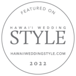 Featured on Hawaii wedding style 2022 badge