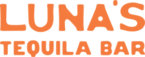 Luna's Tequila Bar logotype in orange